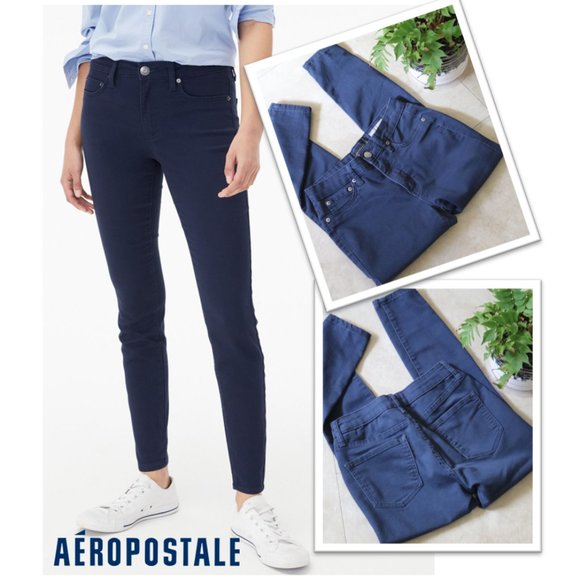 AEROPOSTALE Seriously Stretchy Skinny Ankle High-Rise Jegging - Picture 1 of 16